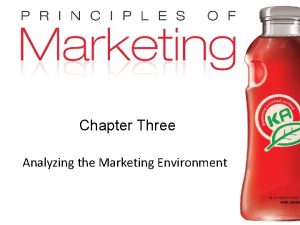 Chapter Three Analyzing the Marketing Environment Copyright 2009