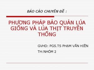 BO CHUYN PHNG PHP BO QUN LA GING