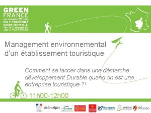 Management environnemental dun tablissement touristique Comment se lancer