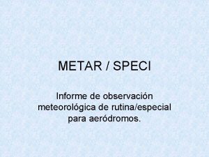 Metar speci