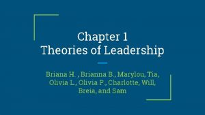 Comprehensive theory of leadership