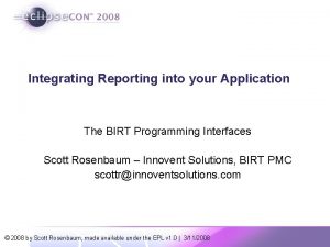 Birt integration