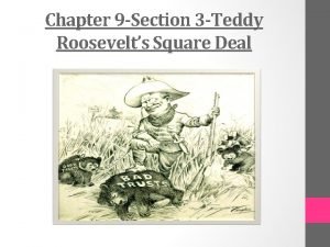 Chapter 9 section 3 teddy roosevelts square deal