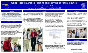 Using i Pads to Enhance Teaching and Learning