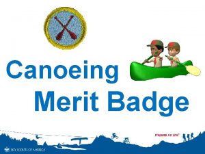 Canoe merit badge Canoe merit badge