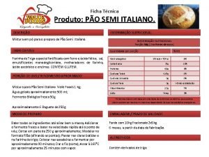 Ficha Tcnica Produto PO SEMI ITALIANO DESCRIO INFORMAO