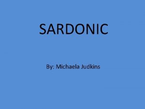 Sardonic etymology