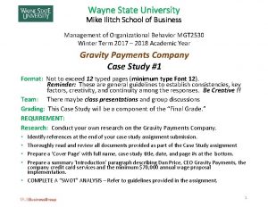 Wayne State University Mike Ilitch School of Business