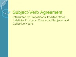 Collective noun subject verb agreement