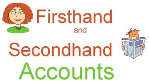 First hand account and secondhand account