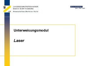 Betriebsanweisung laser