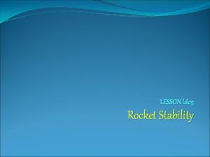 Model rocket stability