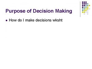 Abcde decision making model