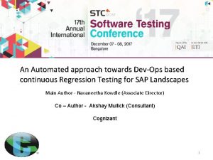 An Automated approach towards DevOps based continuous Regression