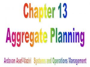 Intermediate range capacity planning
