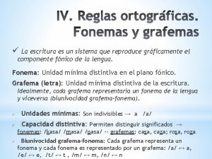 Capacidad distintiva de los grafemas