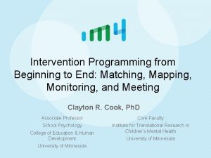 Student intervention matching form Student intervention matching form