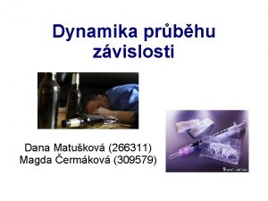 Dynamika prbhu zvislosti Dana Matukov 266311 Magda ermkov