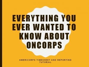 Oncorps Oncorps
