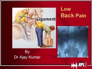 Low Back Pain By Dr Ajay Kumar Understanding