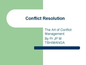 Conflict Resolution The Art of Conflict Management By