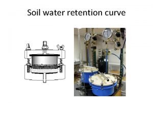 Water retention in soil Water retention in soil