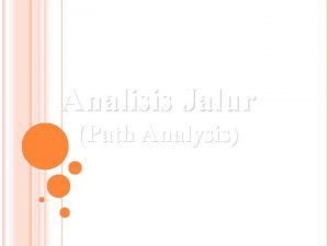 Contoh analisis jalur (path analysis) Contoh analisis jalur (path analysis)