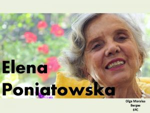 Descripción de elena poniatowska