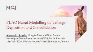 FLAC Based Modelling of Tailings Deposition and Consolidation