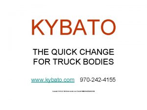 Quick change truck bodies