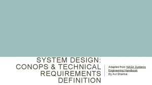 Technical requirements definition Technical requirements definition