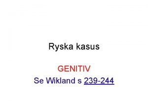 Genitiv kasus