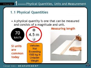 Chapter 1 Physical Quantities Units and Measurement 1