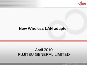 Fujitsu wireless lan adapter
