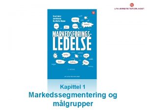 Markedssegmentering