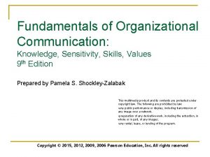 Fundamentals of organizational communication 9th edition
