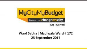 Ward Sabha Madiwala Ward 172 23 September 2017
