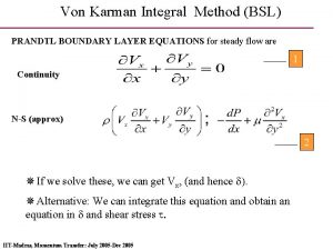 Von karman integral equation
