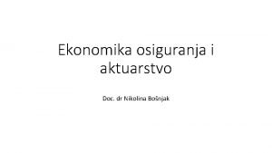 Ekonomika osiguranja