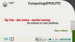 Big Data data science machine learning the solution