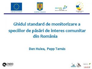 Ghidul standard de monitorizare a speciilor de psri