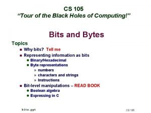 CS 105 Tour of the Black Holes of