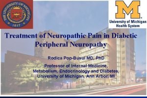 Treatment of Neuropathic Pain in Diabetic Peripheral Neuropathy