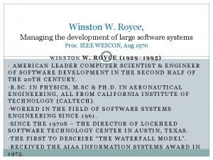 Winston royce