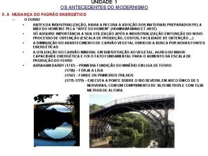 Antecedentes do modernismo