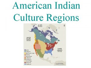 American Indian Culture Regions Intro Imagine that you