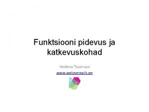 Funktsiooni pidevus