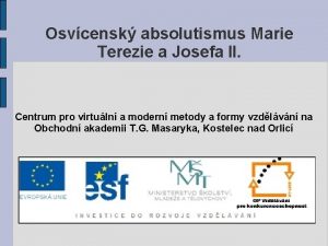 Marie terezie