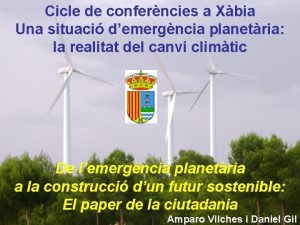 Cicle de conferncies a Xbia Una situaci demergncia