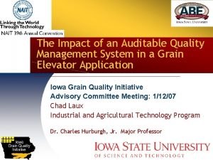 The Impact of an Auditable Quality Management System